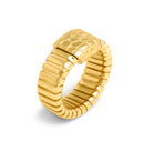 ANELLO GIOVANNI RASPINI IN ARGENTO DORATO, tubogas croco - 12545