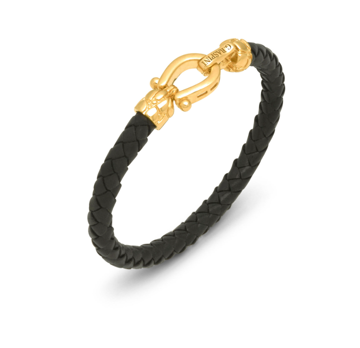 Bracciale uomo Giovanni Raspini IN ARGENTO E CUOIO, croco - 12569L