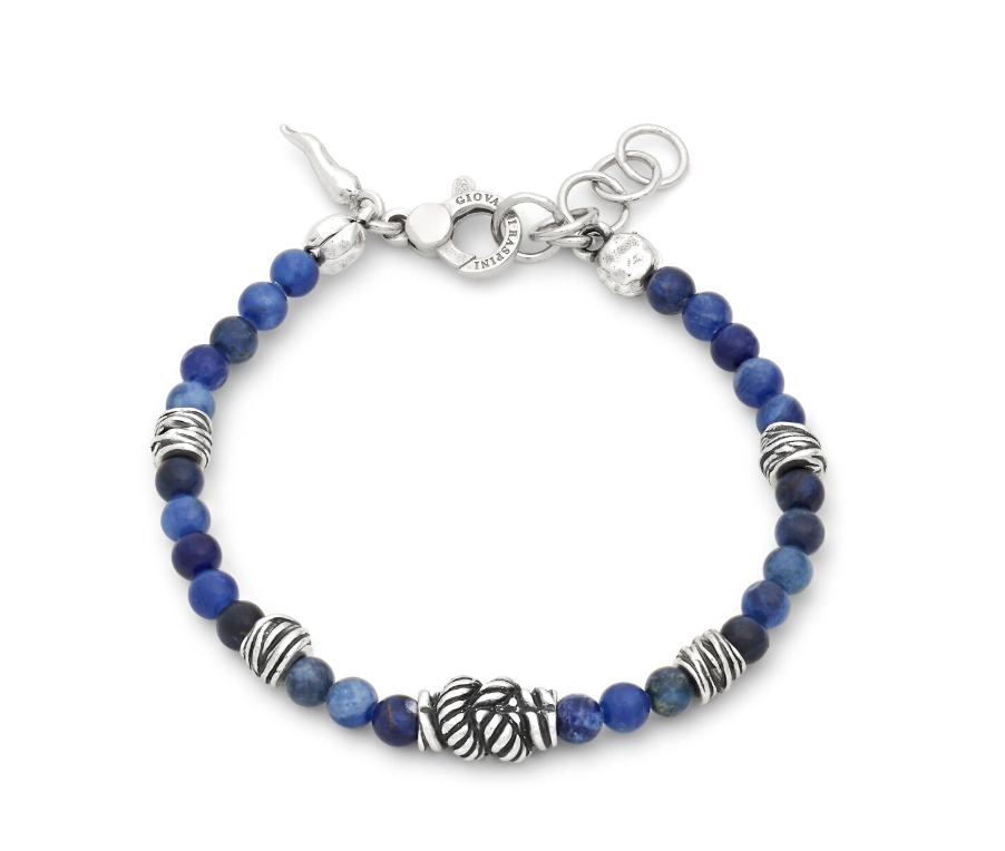 Bracciale uomo Giovanni Raspini IN ARGENTO, nodo sodalite - 12573L