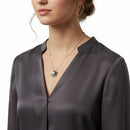 Collana Giovanni raspini in argento, pendente magnolia - 12632