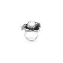 Anello Giovanni raspini in argento, magnolia grande - 12635