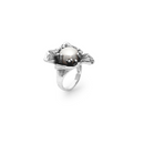 Anello Giovanni raspini in argento, magnolia grande - 12635
