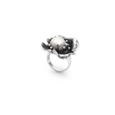 Anello Giovanni raspini in argento, magnolia grande - 12635