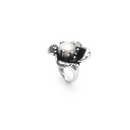 Anello Giovanni raspini in argento, magnolia grande - 12635