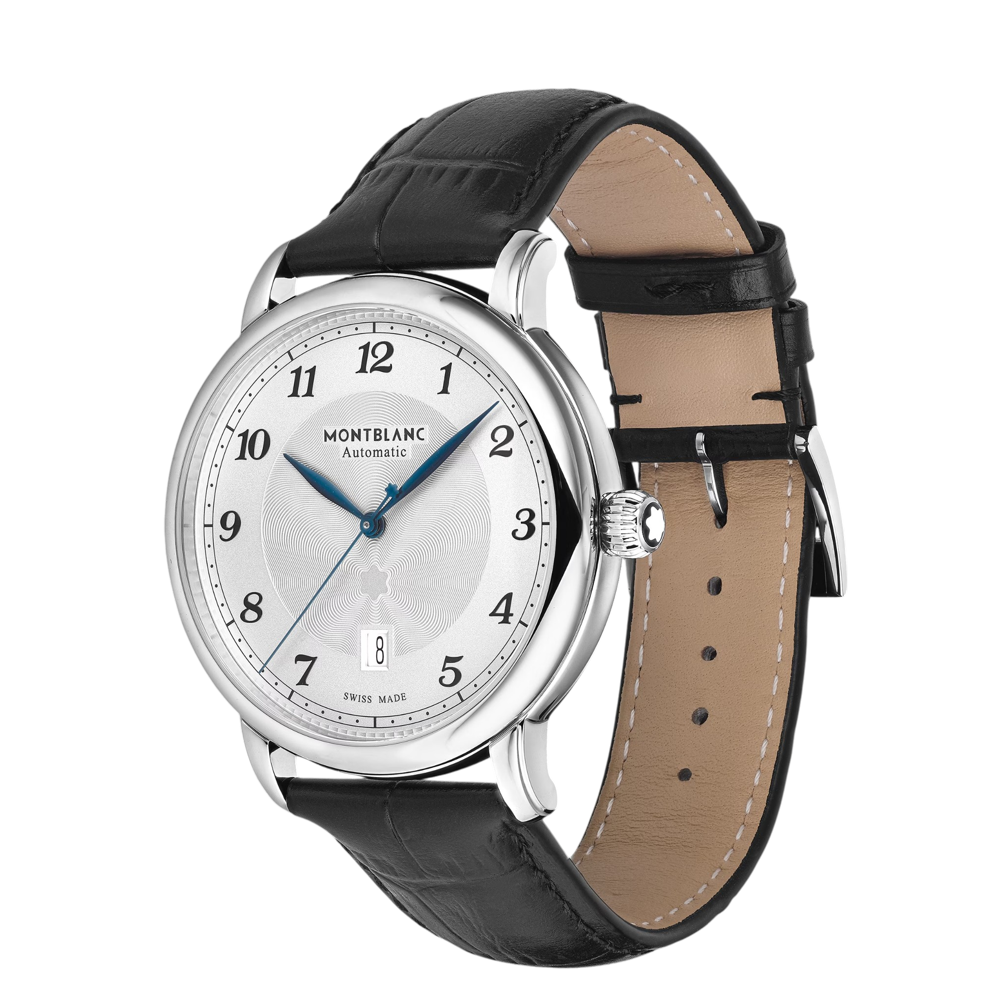 Orologio Montblanc Star Legacy Automatic Day & Date 39 mm, QUADRANTE BIANCO E CINTURINO IN PELLE - 128681