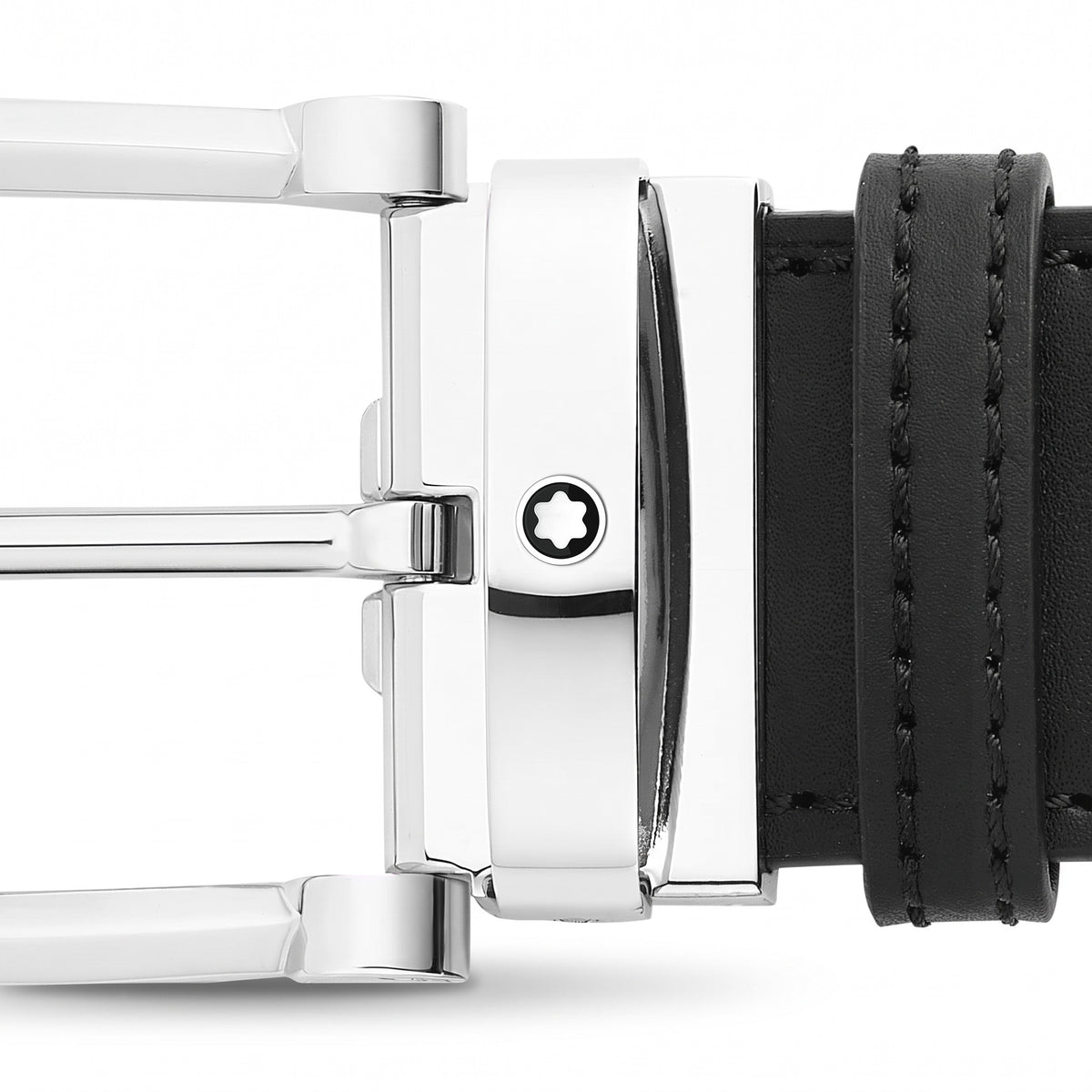 Cintura Montblanc Reversibile Horseshoe 35 mm in Pelle, colore Nero/Marrone - 128783