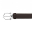 Cintura Montblanc Reversibile Horseshoe 35 mm in Pelle, colore Nero/Marrone - 128783