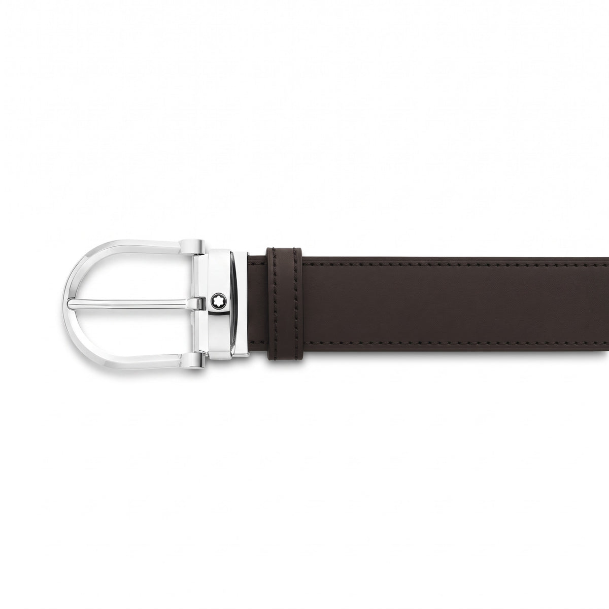 Cintura Montblanc Reversibile Horseshoe 35 mm in Pelle, colore Nero/Marrone - 128783