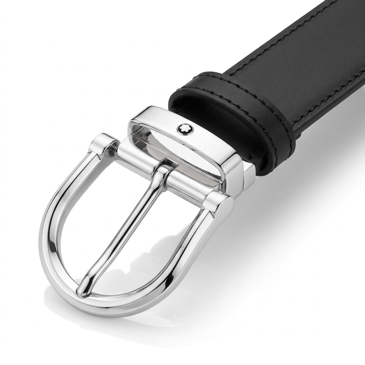Cintura Montblanc Reversibile Horseshoe 35 mm in Pelle, colore Nero/Marrone - 128783