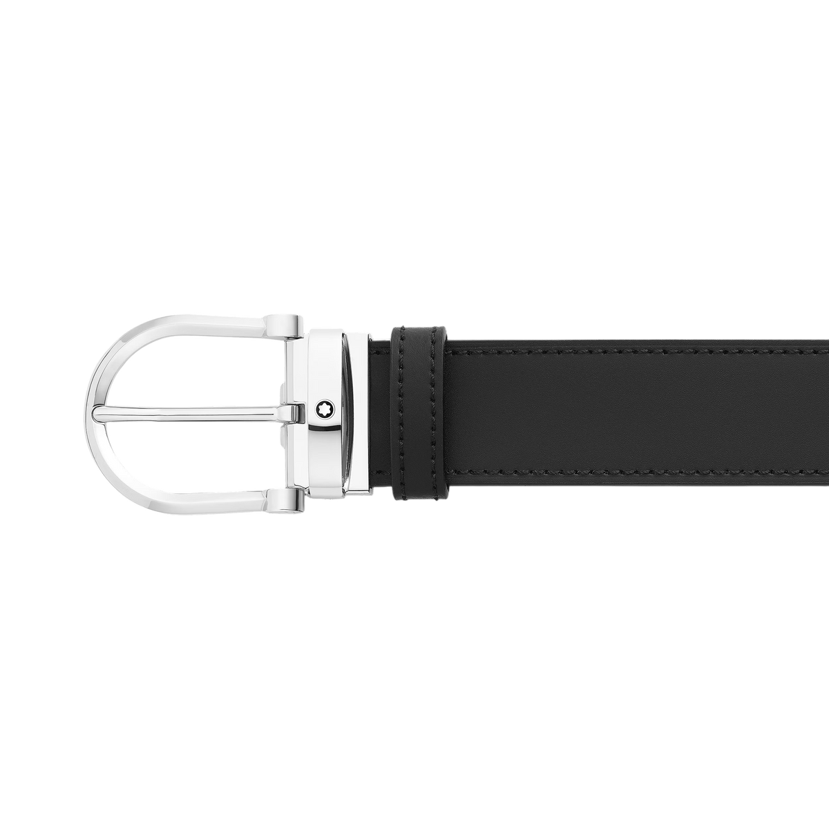 Cintura Montblanc Reversibile Horseshoe 35 mm in Pelle, colore Nero/Marrone - 128783