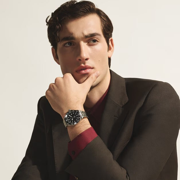 Orologio Montblanc 1858 Iced Sea Automatic Date, quadrante nero, 41mm - 129371