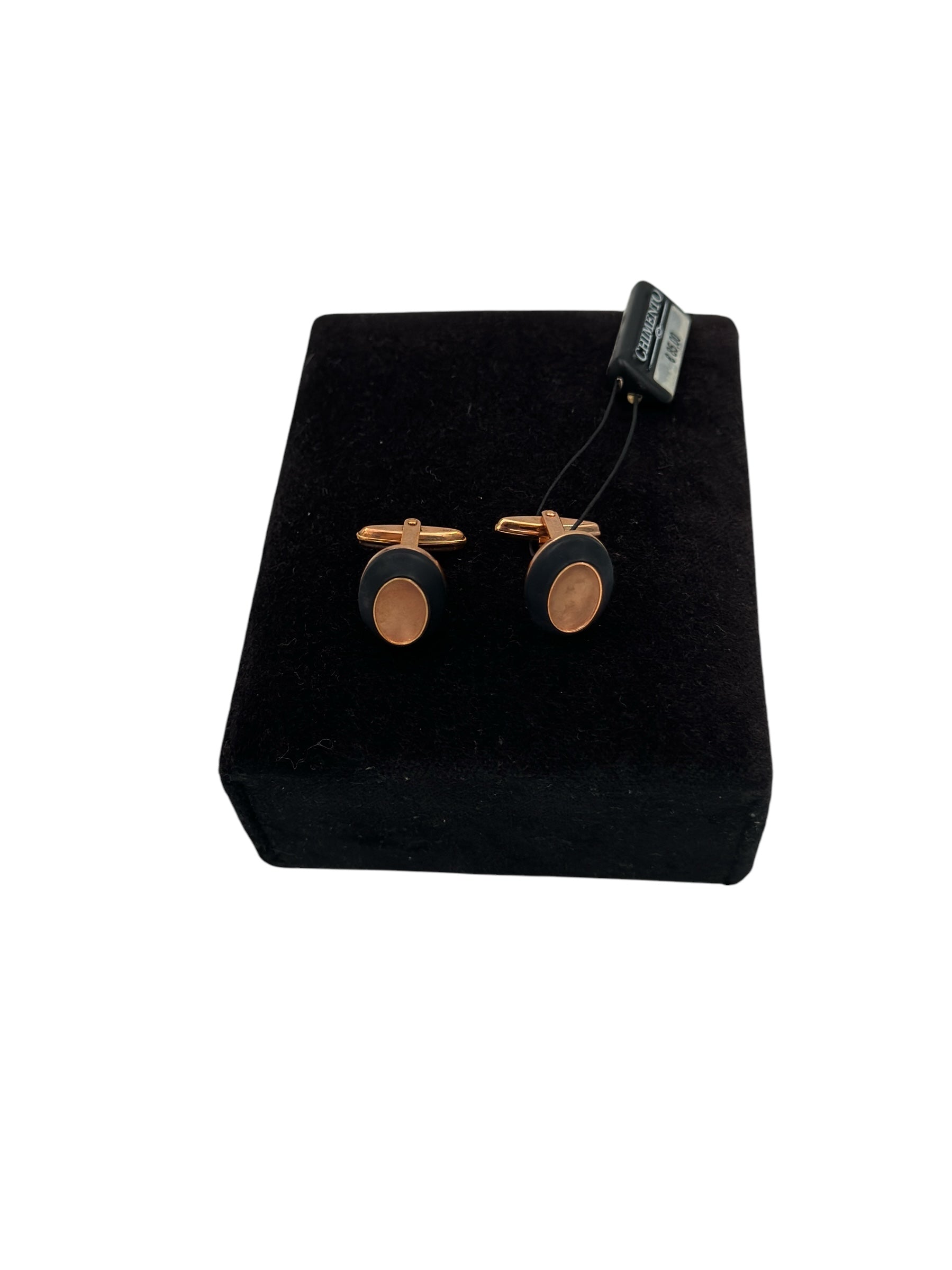 Gemelli Chimento in acciaio dorato ed pvd nero - 81731629