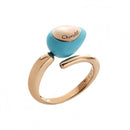 Capriful ring in rose gold, turquoise and diamond - 36104