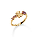 LES BONBONS RING WITH GIRL SHAPE, IN YELLOW GOLD WITH AMETHYST, TOURMALINES AND DIAMOND - LBB851
