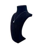 Diana - Collana in oro bianco 18kt, con mosaico di diamanti e perla centrale giapponese - CLPBR086MINI