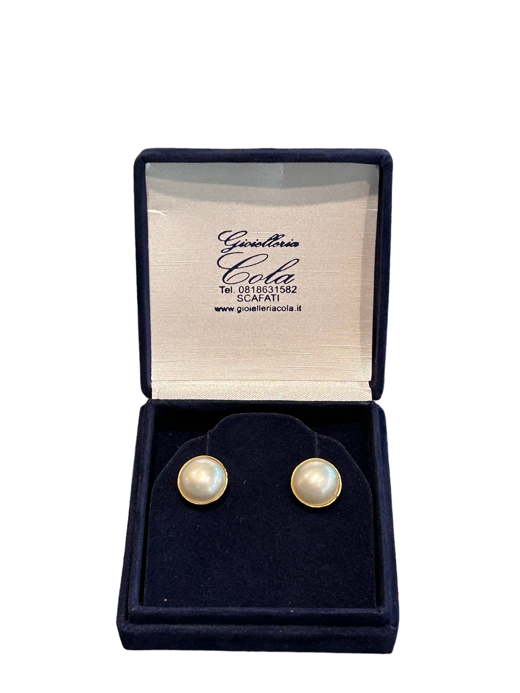 Mazza - Orecchini  perle mabe e oro giallo  - OR MABE 14C