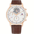 Orologio cronografo uomo Tommy Hilfiger, collezione Stewart, cinturino in pelle, 44mm - 1710606