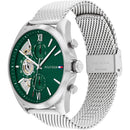 Orologio cronografo da uomo Tommy Hilfiger, quadrante verde, 44mm - 1710647