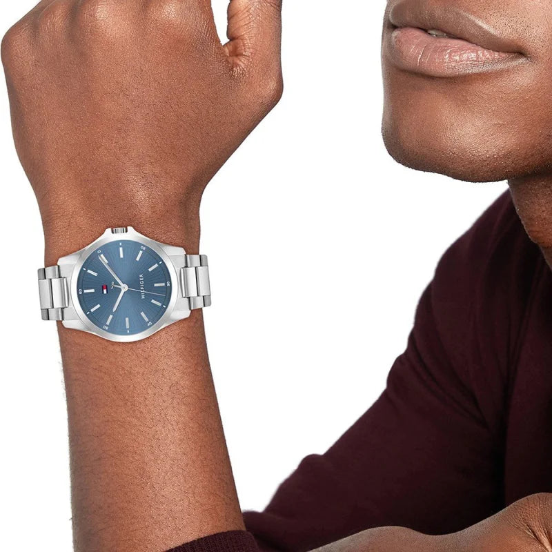 Orologio da uomo Tommy Hilfiger, collezione Bruce, quadrante blu, 43mm - 1710670