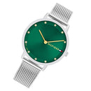 Orologio Tommy Hilfiger da donna, quadrante verde e zirconi sugli indici, 35mm - 1782762