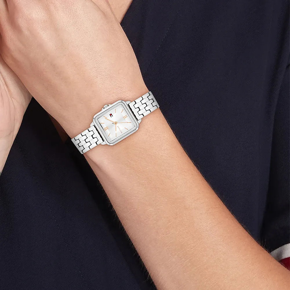 Orologio gioiello da donna Tommy Hilfiger, total silver, 22.5mm - 1782830
