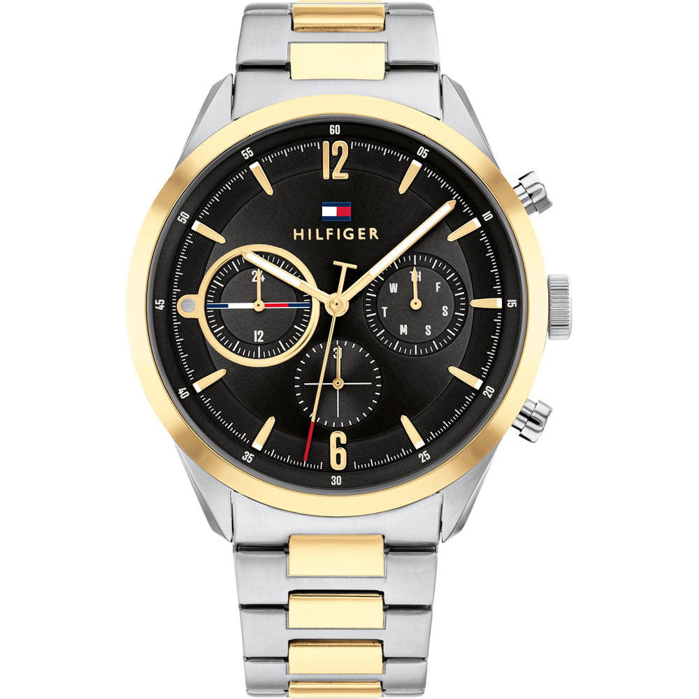Orologio Tommy Hilfiger cronografo, bicolor e quadrante nero, 44mm - 1791944