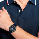 Orologio cronografo uomo Tommy Hilfiger, collezione Carbon, cinturino in caucciù, 42mm - 1792183
