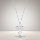 Collana Buonocore croce in oro bianco 18kt con diamanti bianchi, 0.64ct - 1876C01DW
