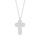 Collana Buonocore croce in oro bianco 18kt con diamanti bianchi, 0.67ct - 1885C01DW