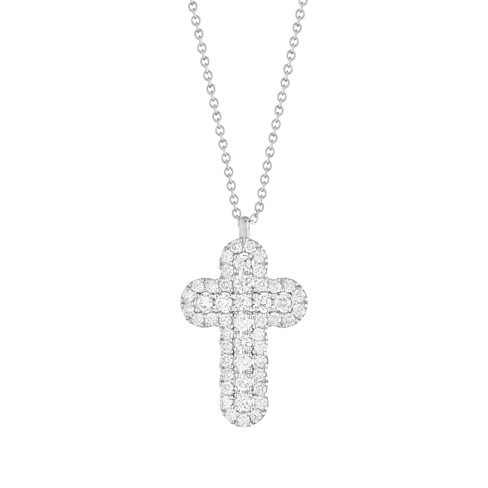 Collana Buonocore croce in oro bianco 18kt con diamanti bianchi, 0.67ct - 1885C01DW
