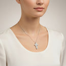Collana Buonocore croce in oro bianco 18kt con diamanti bianchi, 0.67ct - 1885C01DW