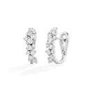 Orecchini Buonocore a cerchio ovale in oro bianco 18kt con diamanti bianchi, 0.80ct - 1888O01DW