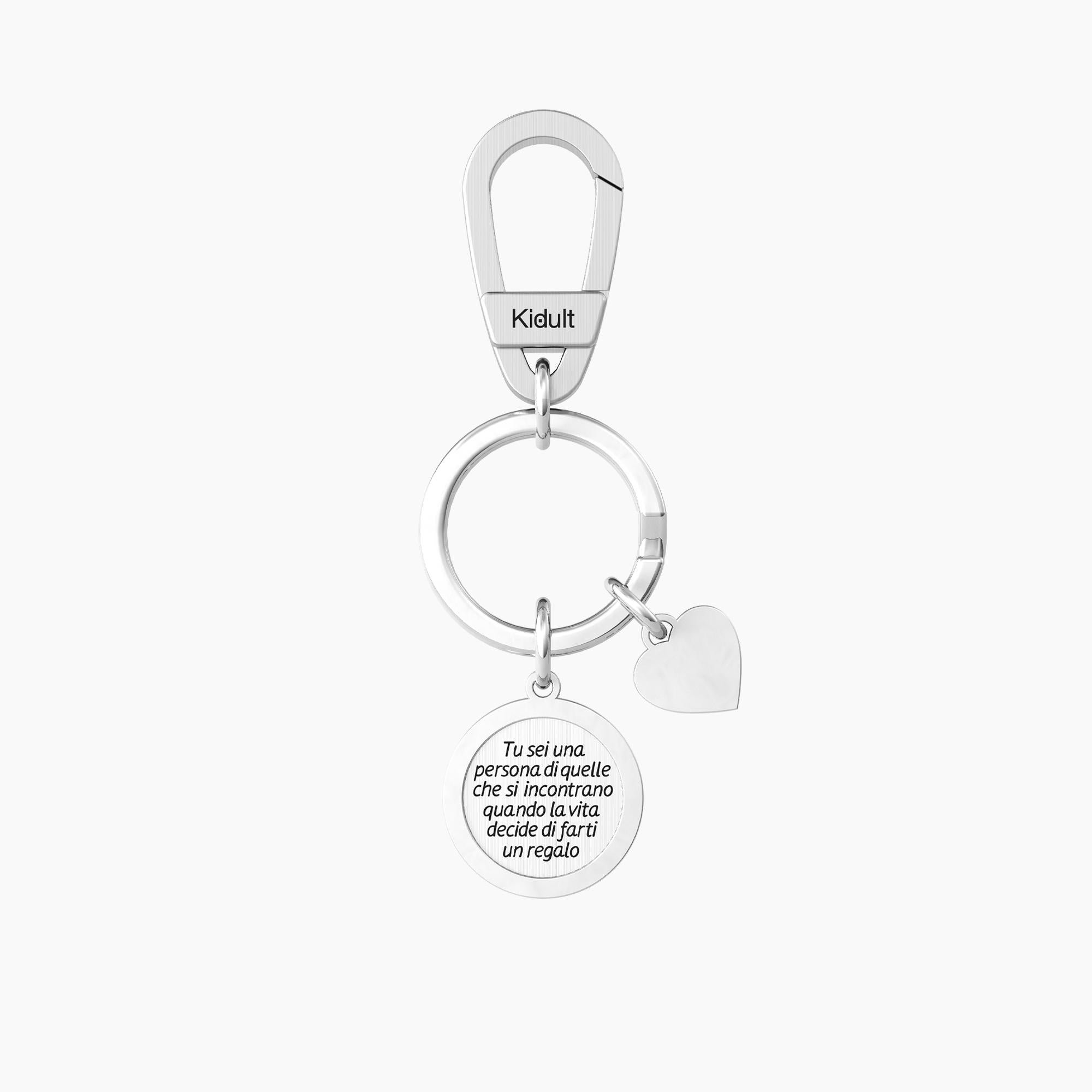 Steel key ring with Charles Dickens phrase YOU ARE A PERSON... - 781011