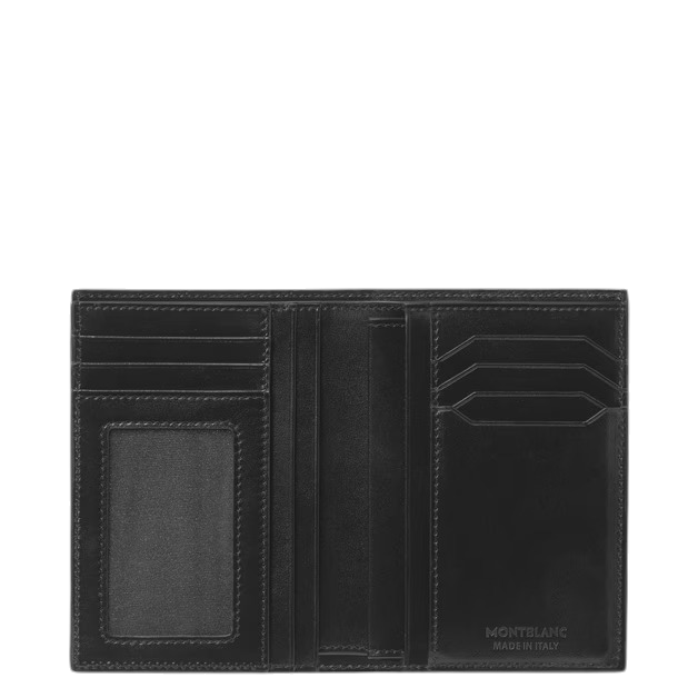 Montblanc Meisterstuck Portafoglio nero verticale 7 scomparti, ID holder - 198380