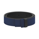 Cinturino reversibile in pelle stampa saffiano blu notte/nero da 35 mm- 198677