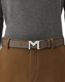 35mm Midnight Blue/Black Saffiano Leather Reversible Strap - 198677