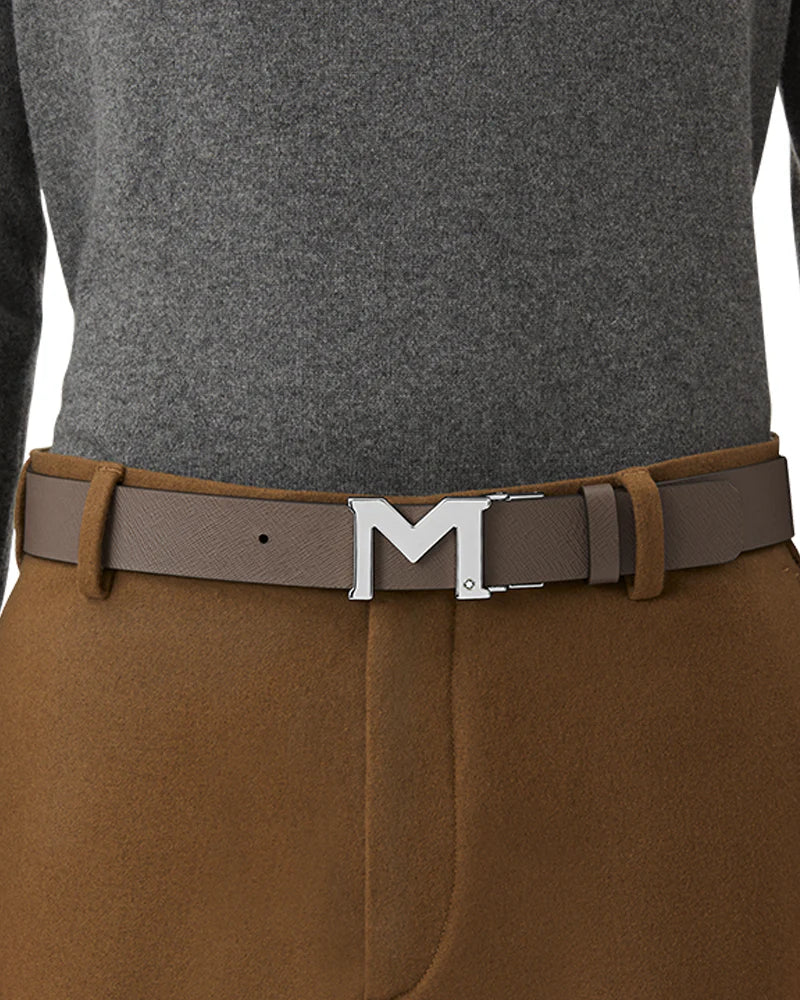 35mm Midnight Blue/Black Saffiano Leather Reversible Strap - 198677