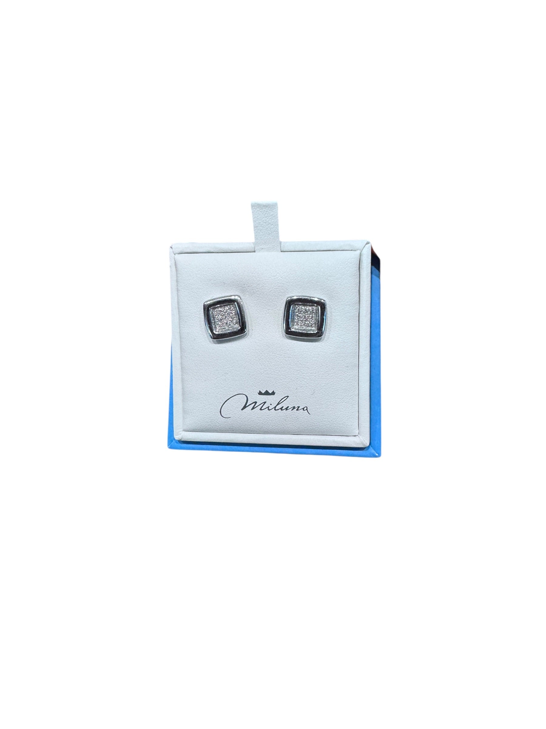 Orecchini Miluna in oro bianco 18kt e diamanti - ERD343