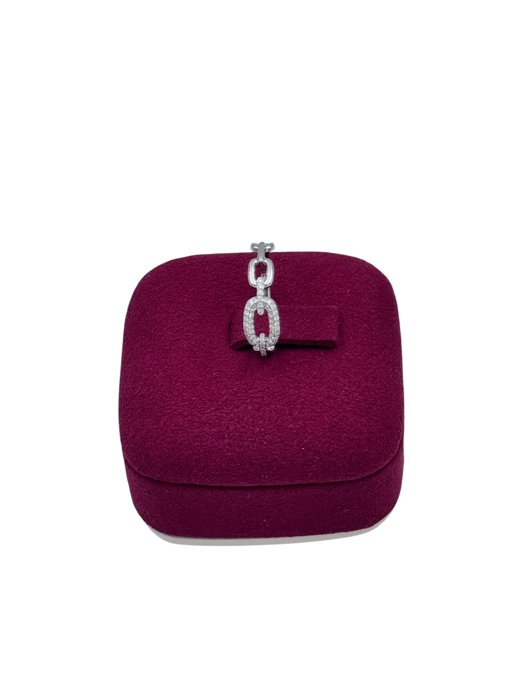 ANELLO a catena GIORGIO VISCONTI IN ORO BIANCO 18kt E DIAMANTI, 0.15ct - ABX17389
