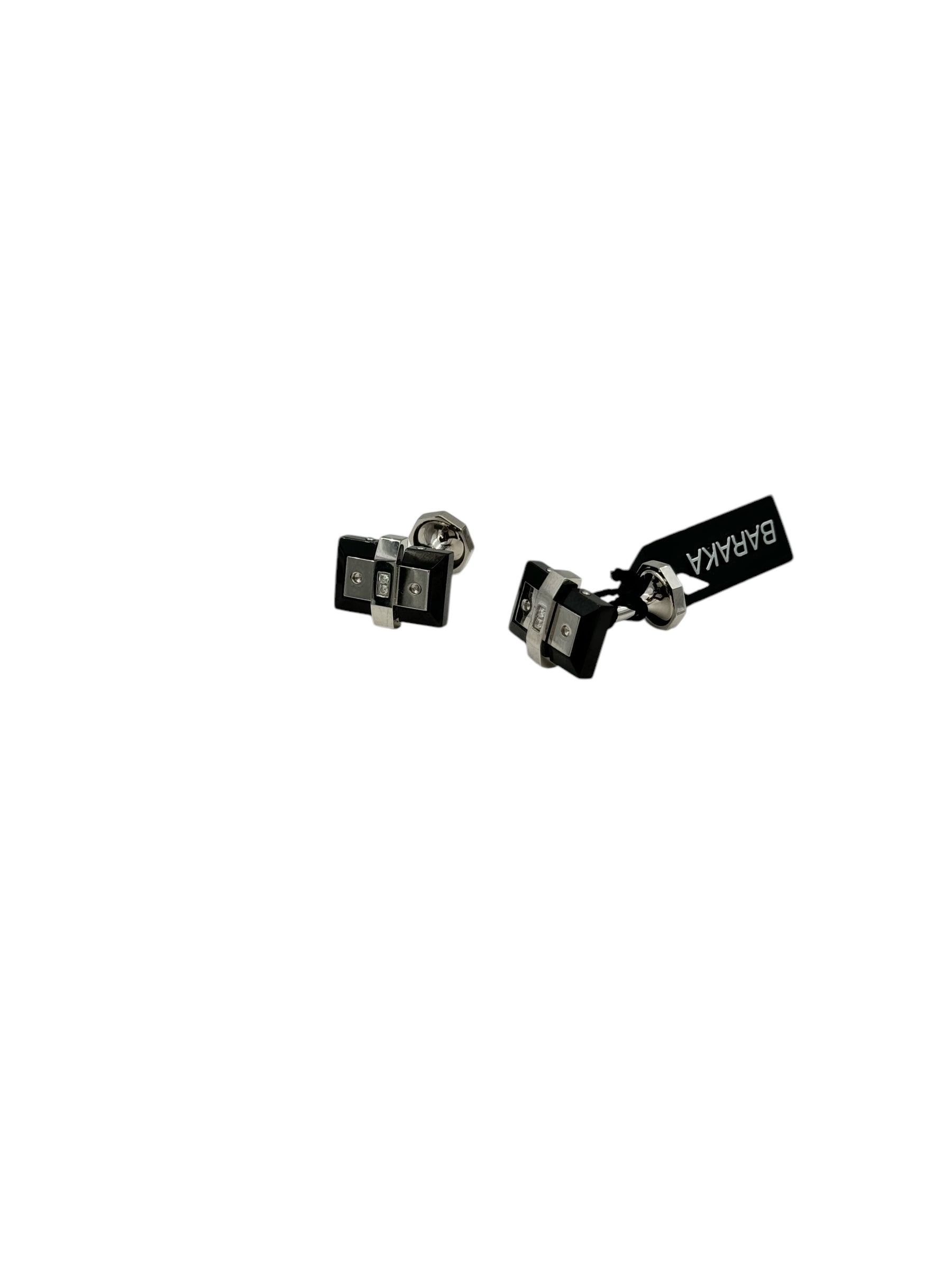 GEMELLI BARAKA IN ACCIAIO con diamanti neri - PS245042BNDB000004