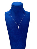 Diana - Collana trilogy in oro bianco 18kt, rubini e giro di diamanti - CL D. 36 RU