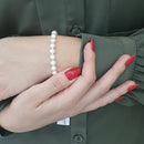 Bracciale Nimei di perle Akoya giapponesi, con chiusura in oro bianco 18kt, 8-8.5mm - 1NAN885_17NL342