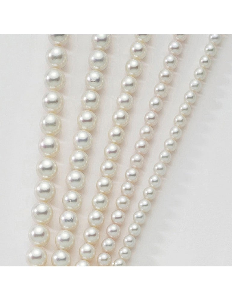 Bracciale Nimei di perle Akoya giapponesi, con chiusura in oro bianco 18kt, 8-8.5mm - 1NAN885_17NL342