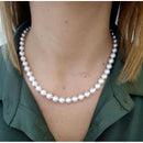 Girocollo oro bianco e perle akoya giapponesi, 7-7.5MM  - 1NPS775_40NL573