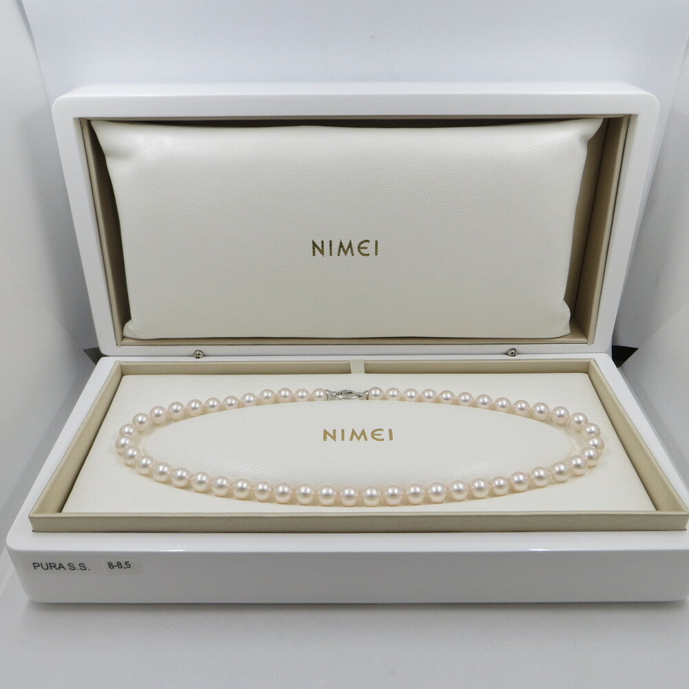 Girocollo oro bianco e perle akoya giapponesi, 7-7.5MM  - 1NPS775_40NL573