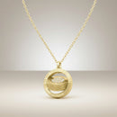 Damiani 18kt yellow gold and diamond choker - 20029127