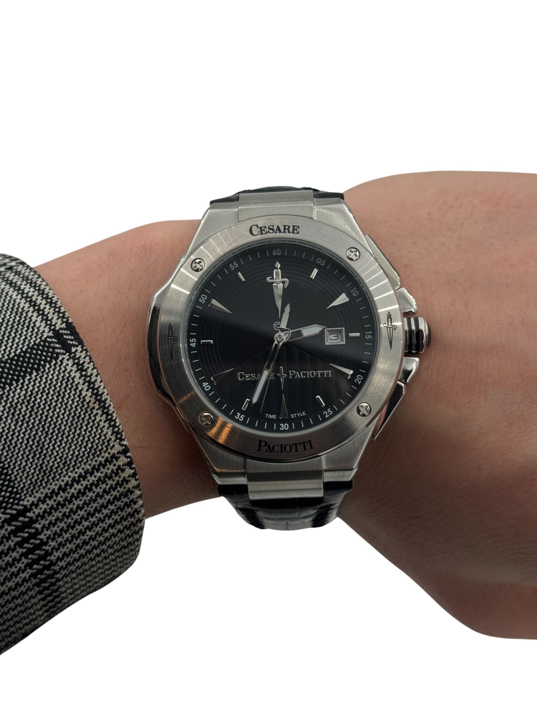 Orologio Cesare Paciotti, Black River, quadrante nero al quarzo, 42mm - TSST087