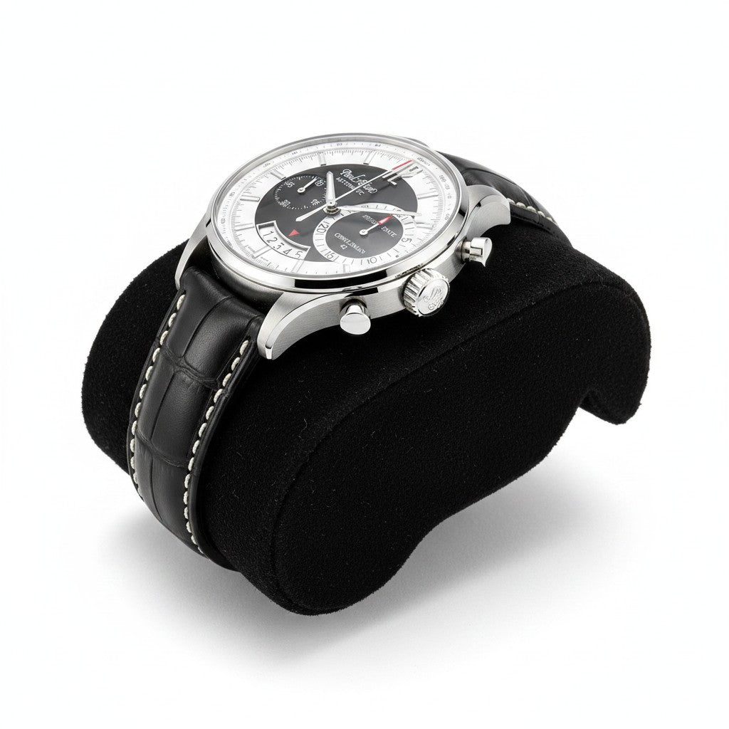 Orologio Paul Picot Gentleman 42 Chronodate — Cronografo automatico — Fondello a vista — NOS con corredo originale, 42mm - 2134QS