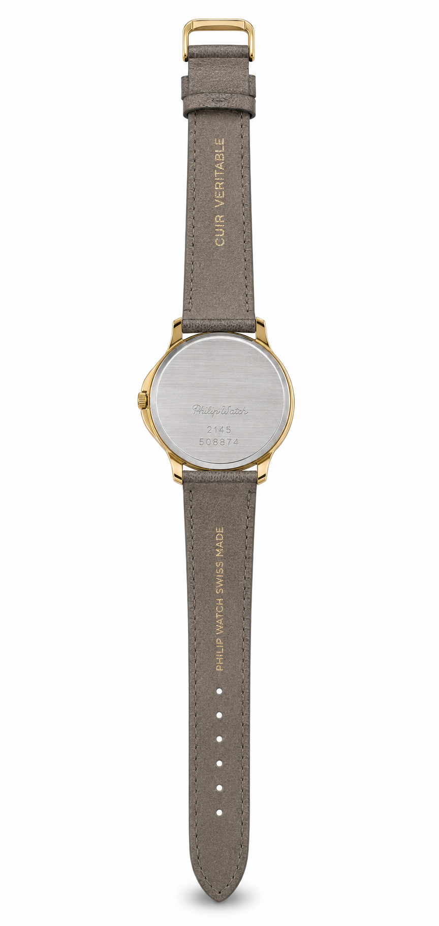 Orologio Philip Watch Vintage, collezione Romain, quadrante nero e movimento quarzo, 34mm - 2145