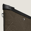 Pochette Montblanc da uomo, Jacquard 4810, motivo Khaki - 220262